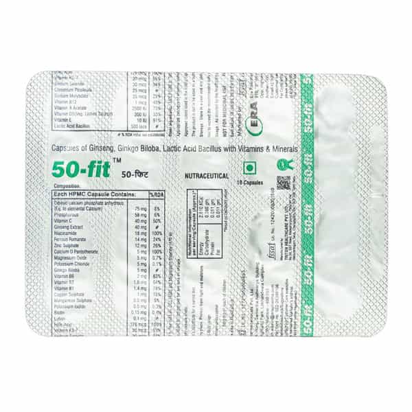 50 Fit Strip Of 10 Capsules