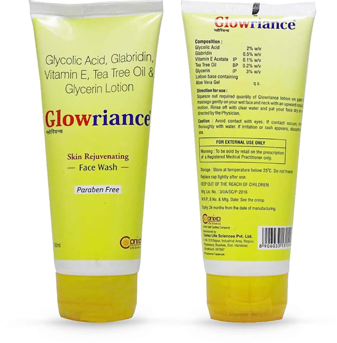 Buy GLOWRIANCE FACE WASH TUBE OF 100 ML Online & Get Upto 60 OFF at