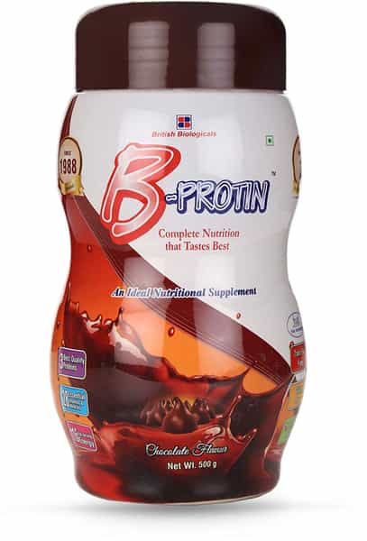 B-Protin Chocolate Flavour Complete Nutrition Supplement Jar Of 500 Gm