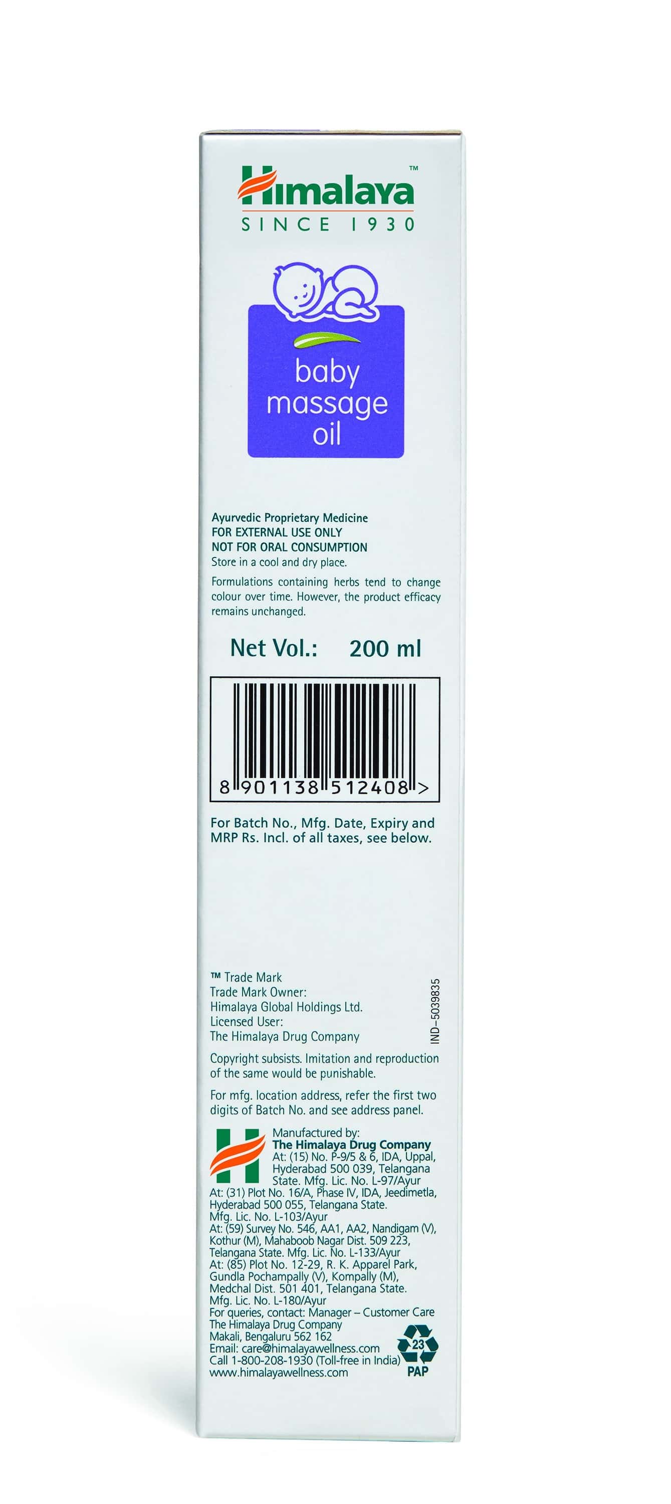 Buy Himalaya Baby Massage Oil 200ml Online at flat 15 off PharmEasy