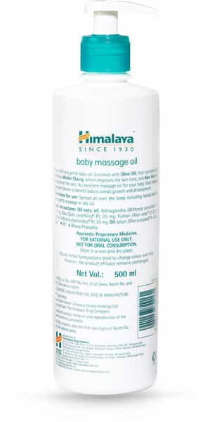 Himalaya Baby Massage Body Oil Bottle Of 500 Ml