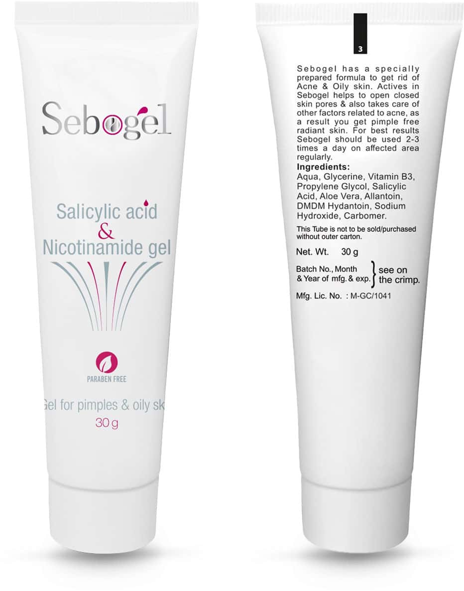 Buy SEBOGEL SALICYLIC ACID & NICOTINAMIDE GEL FOR PIMPLES AND OILY SKIN