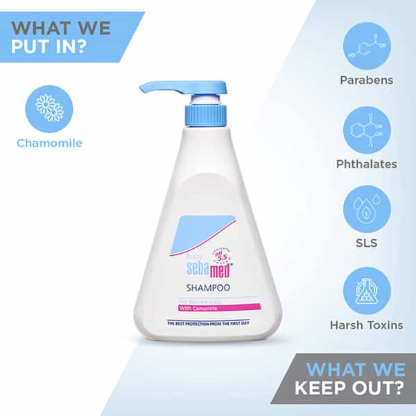 Sebamed Baby Shampoo 500Ml|Ph 5.5| Camomile|Natural|No Tears Formula|For Delicate Scalp