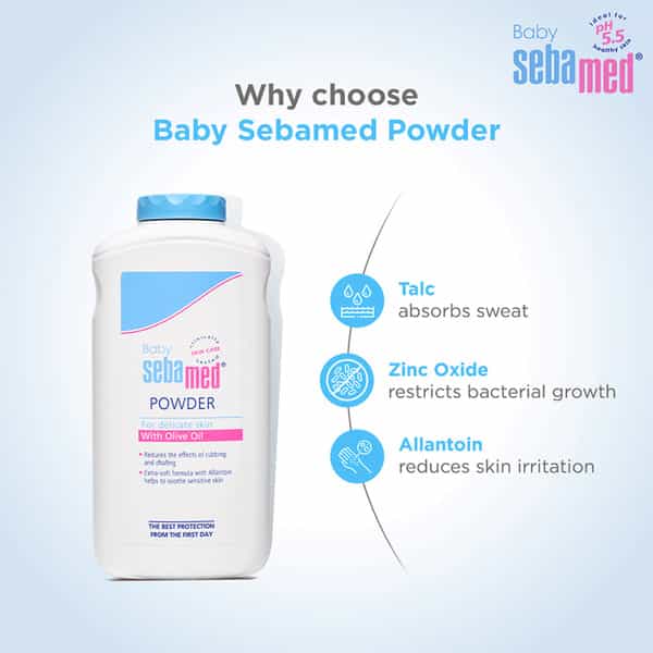 Sebamed Baby Powder | With Olive Oil And Allantoin | For Delicate Skin | 200 Gm