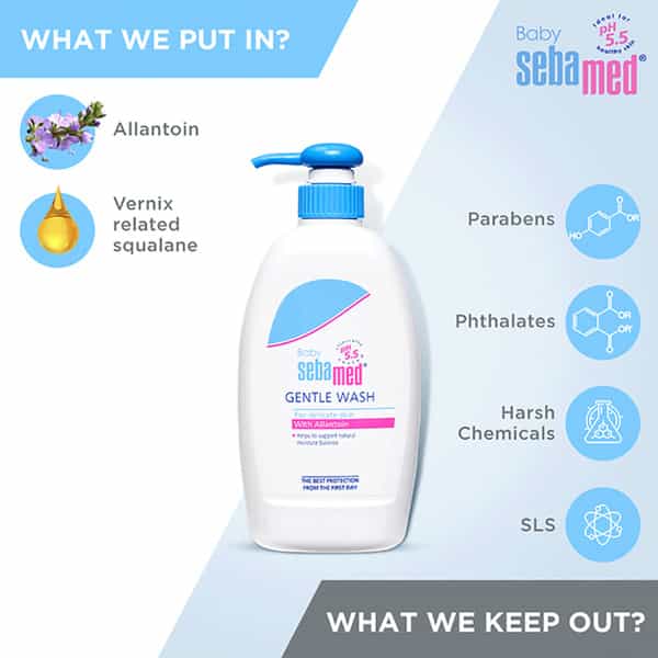 Sebamed Baby Gentle Wash | Ph 5.5 | Soap Free | Tear Free | 400 Ml