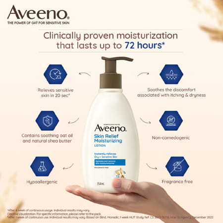 Aveeno Skin Relief Moisturizing Lotion | Instantly Relieves Dry+Sensitive Skin 354 Ml
