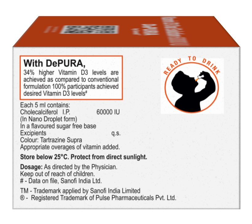 Buy Depura 60k Sugar Free Nano Vitamin D 5ml Oral Solution Online at