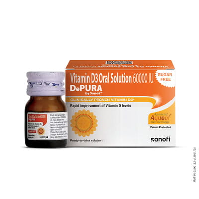 Depura Vitamin D3 60k Sugar Free Oral Solution 5ml