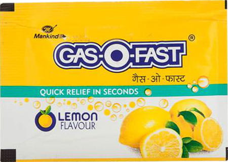 Gas-O-Fast Lemon Flavour Quick Relief From Acidity & Gas Sachet Of 5 Gm