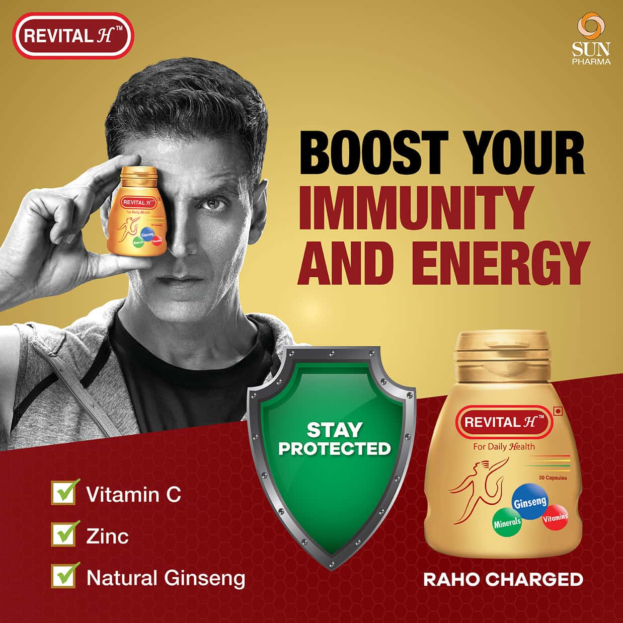 Buy REVITAL H MEN MULTIVITAMIN WITH CALCIUM ZINC & GINSENG FOR IMMUNITY