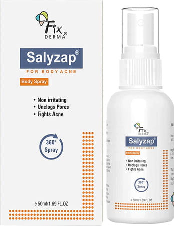 Fixderma Salyzap | Acne Body Spray | Bottle 50 Ml