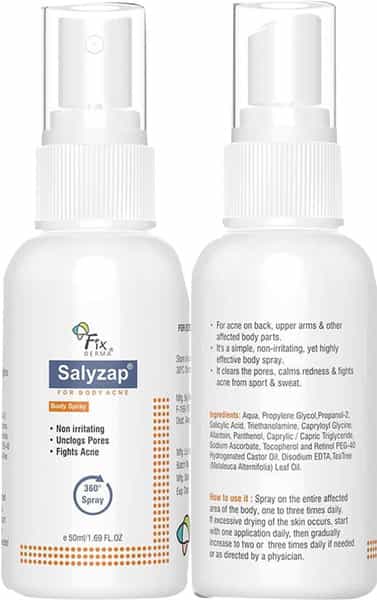 Fixderma Salyzap | Acne Body Spray | Bottle 50 Ml