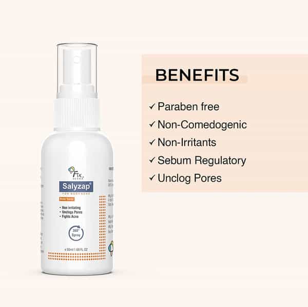 Fixderma Salyzap | Acne Body Spray | Bottle 50 Ml
