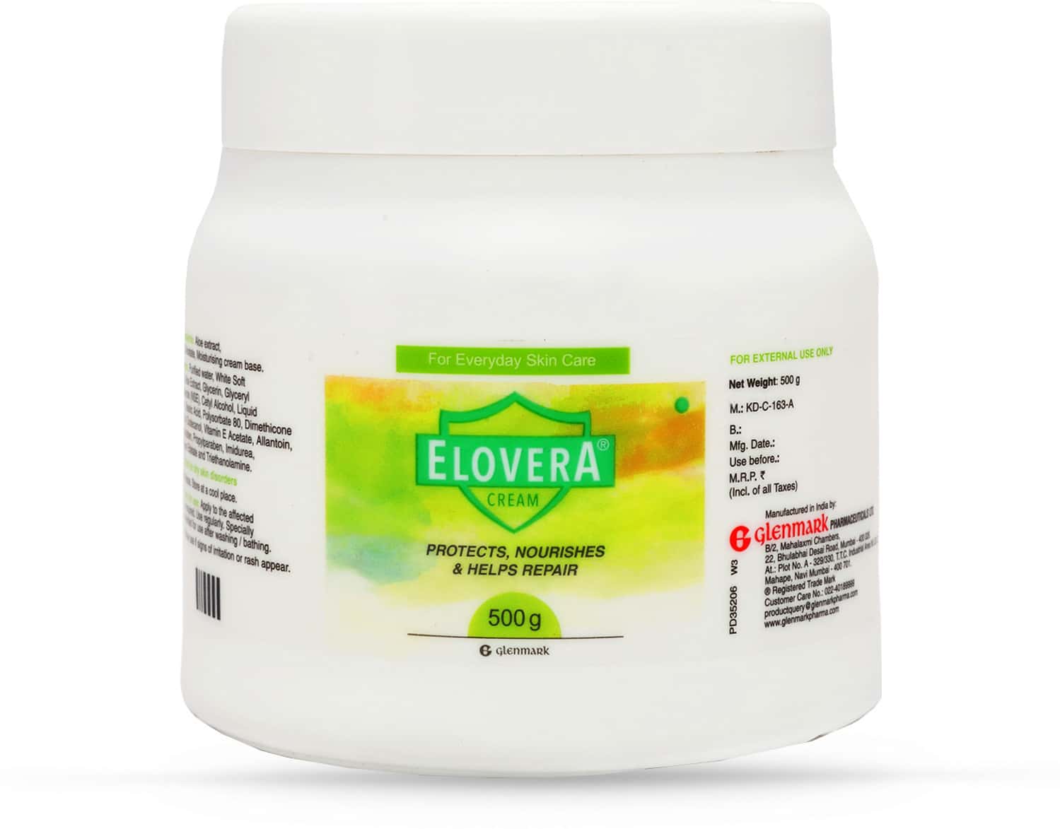 Elovera Moisturizer Jar Of 500 G