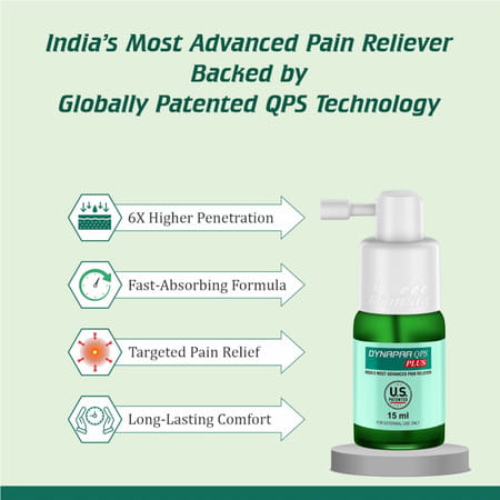 Dynapar Qps Plus Pain Relief Spray For Back | Knee | Muscle & Joint Pain - 15 Ml