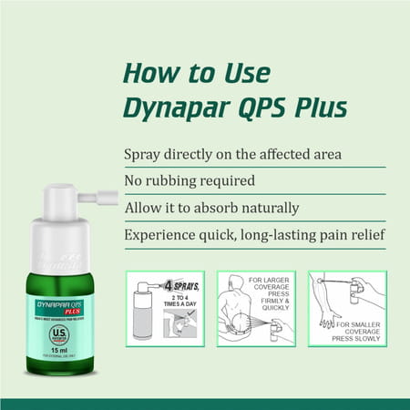 Dynapar Qps Plus Pain Relief Spray For Back | Knee | Muscle & Joint Pain - 15 Ml