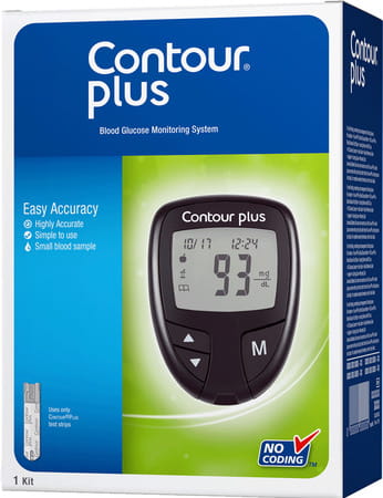 Contour Plus Glucometer Kit | Free 25 Strips