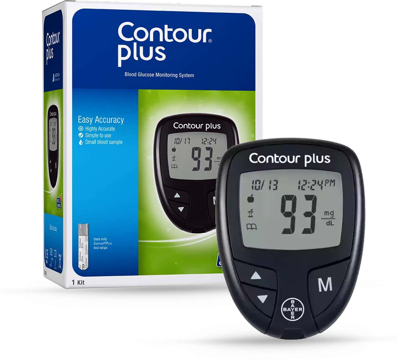 CONTOUR PLUS | BLOOD GLUCOSE MONITORING SYSTEM | WITH FREE 25 STRIPS