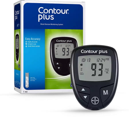 Contour Plus Glucometer Kit | Free 25 Strips