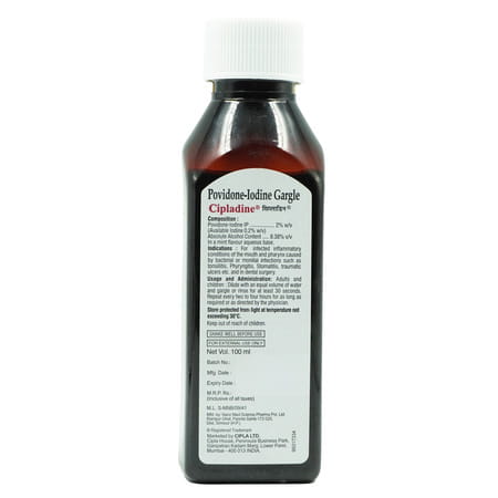 Cipladine Bottle Of 100Ml Gargle
