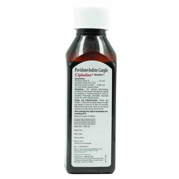 Cipladine Mint Flavour Bottle Of 100Ml Gargle