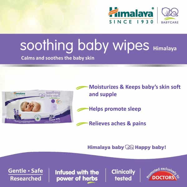Himalaya Baby Soothing Baby Wipes 72'S