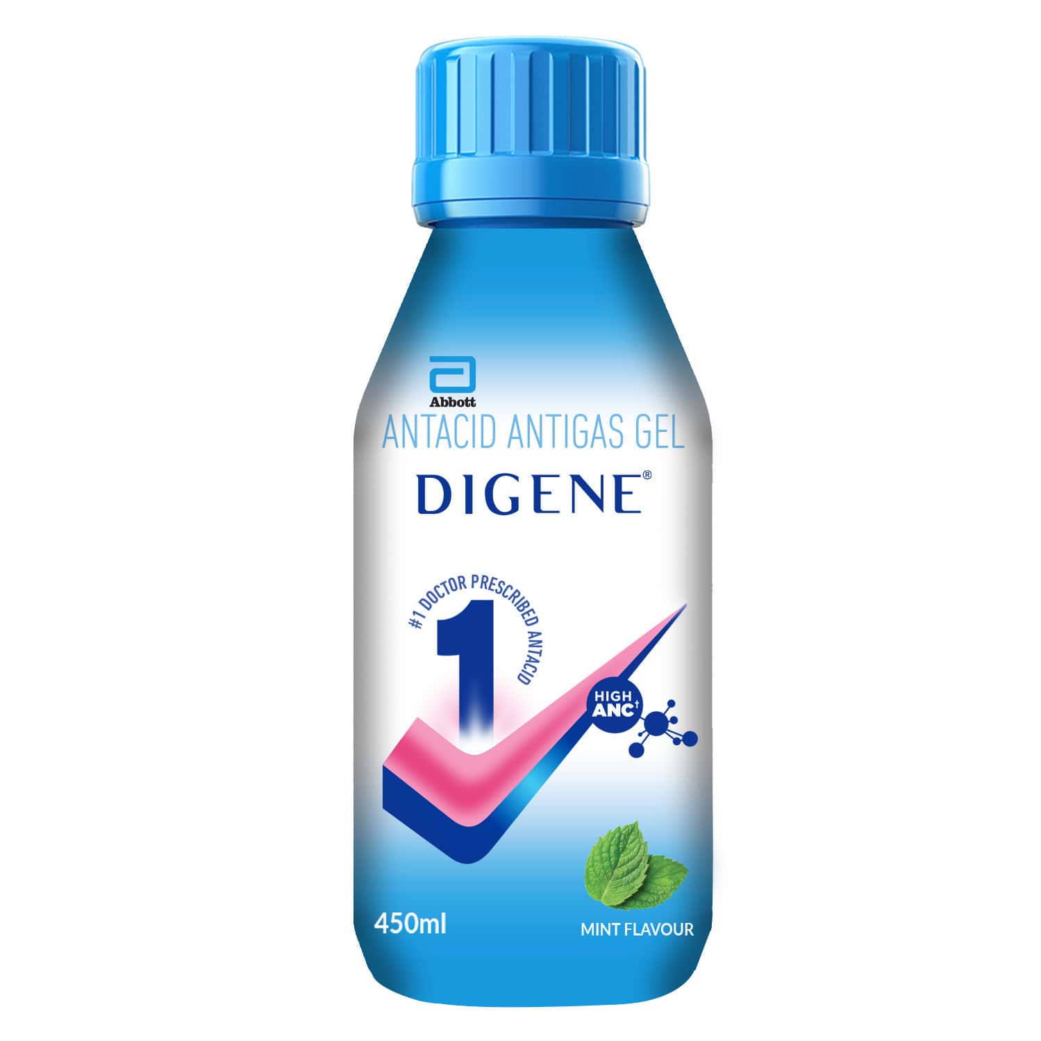 Digene For Acidity & Gas Relief Mint Flavour Sugar Free Bottle Of 450ml Gel