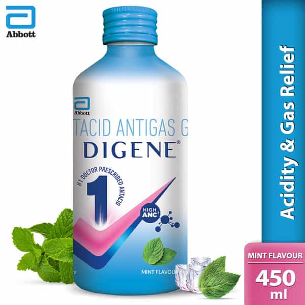 Buy DIGENE FOR ACIDITY & GAS RELIEF MINT FLAVOUR SUGAR FREE BOTTLE OF ...