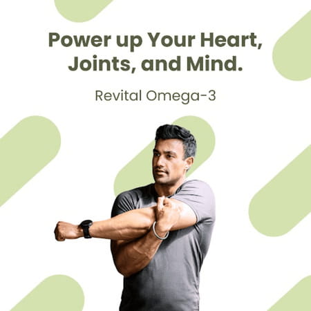 Revital Omega 3 | Vegetarian 1000mg Flaxseed Oil | 60 Capsules