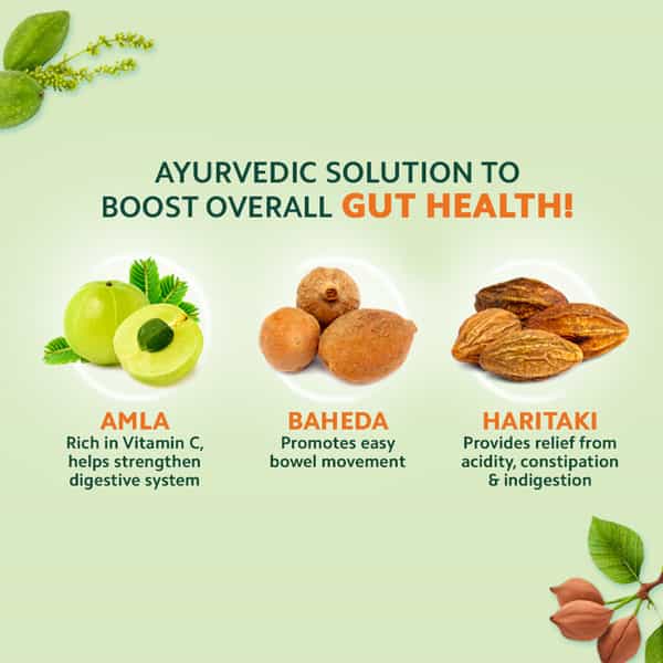 Vansaar Triphala Juice - Promotes Digestive Health & Bowel Movement|No Added Sugar - 1 Ltr