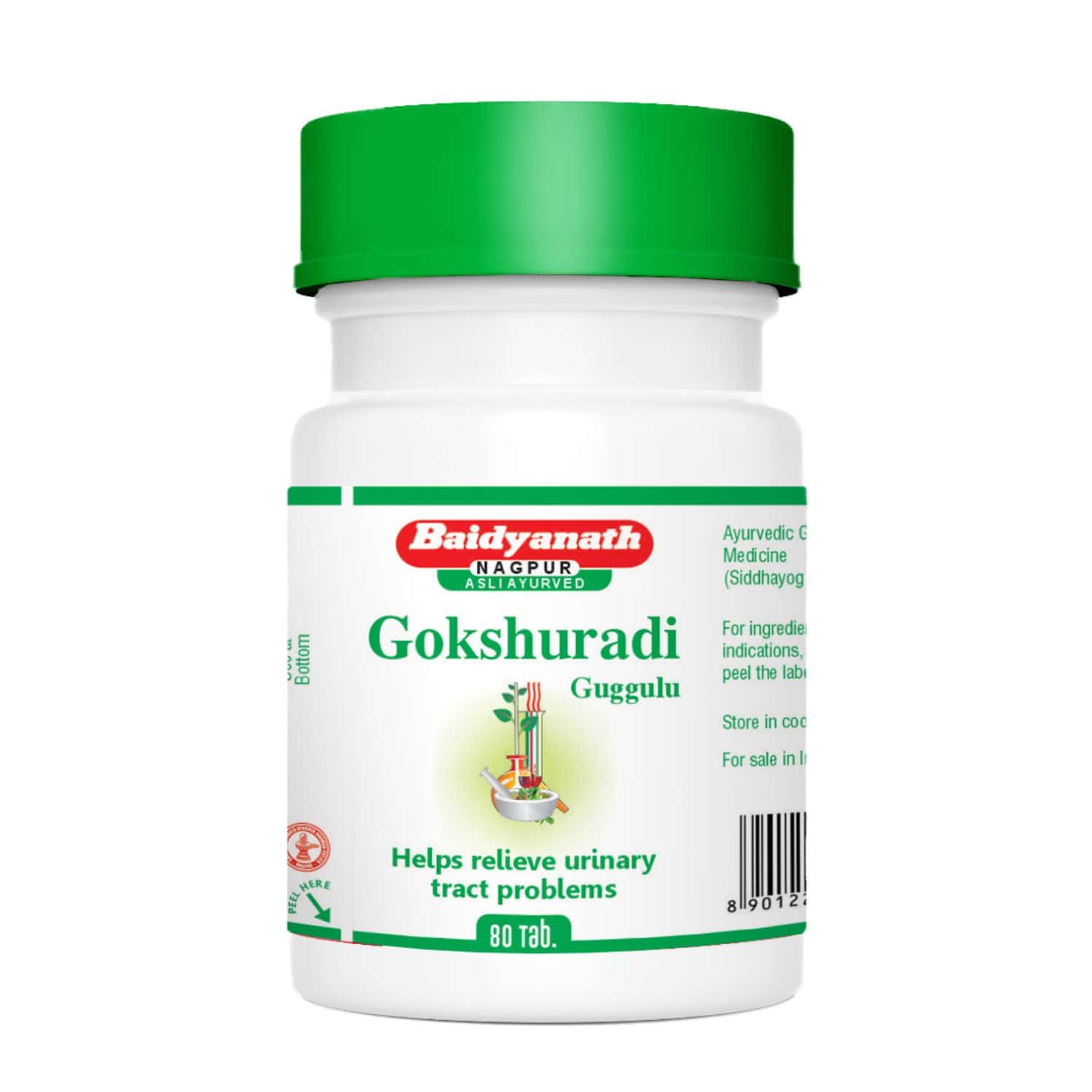 BAIDYANATH ASLI AYURVED NAGPUR GOKSHURADI GUGGULU 80 TABLETS