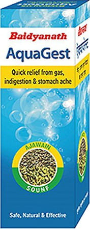 Baidyanath Aquagest | Quick Relief From Gas & Stomach Ache | Bottle | Oral Liquid | 100 Ml