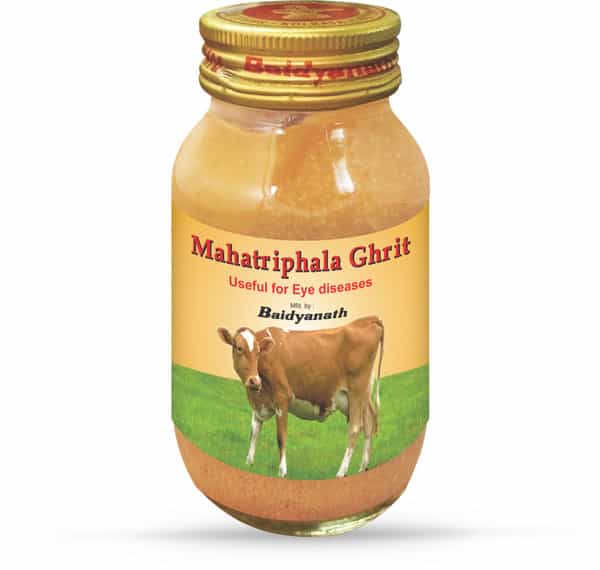 Baidyanath Mahatriphala Ghrita - Reduces Eye Strain | Medicated Ghee For Overall Eye Care -100 Gms