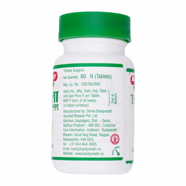 Baidyanath Triphala Guggulu - 80 Tablets