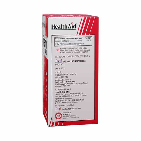 Health Aid Vitamin E 400Iu Capsules 30'S
