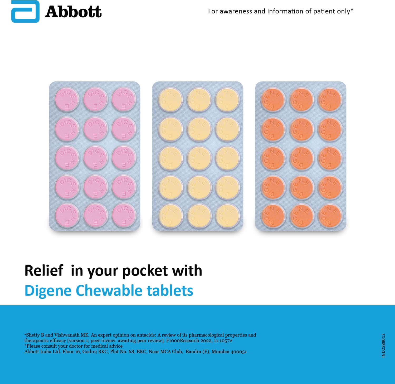 DIGENE ORANGE FLAVOUR STRIP OF 15 TABLETS