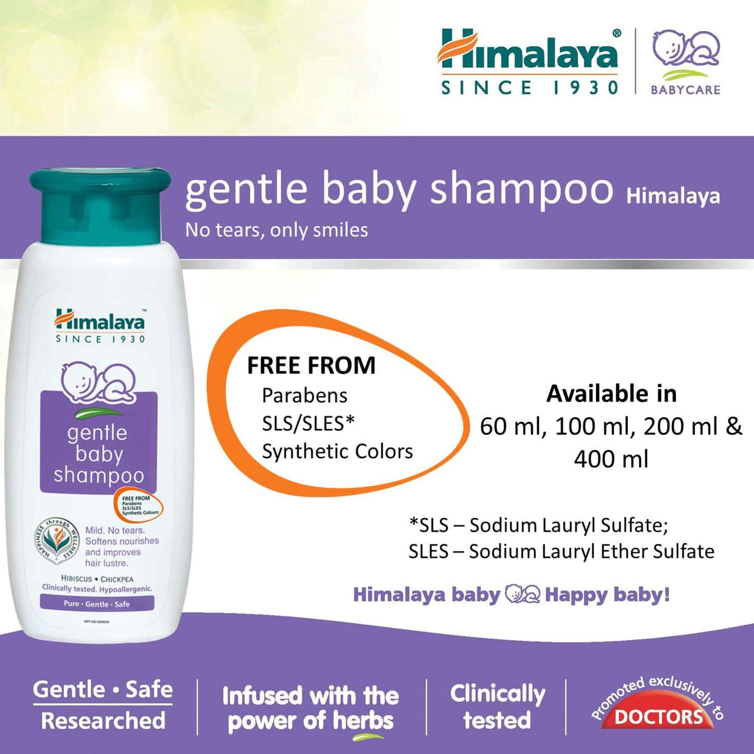 Buy HIMALAYA GENTLE BABY SHAMPOO BOTTLE OF 400ML Online & Get Upto 60