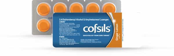 Cofsils Ginger Lemon Lozenges Strip Of 10