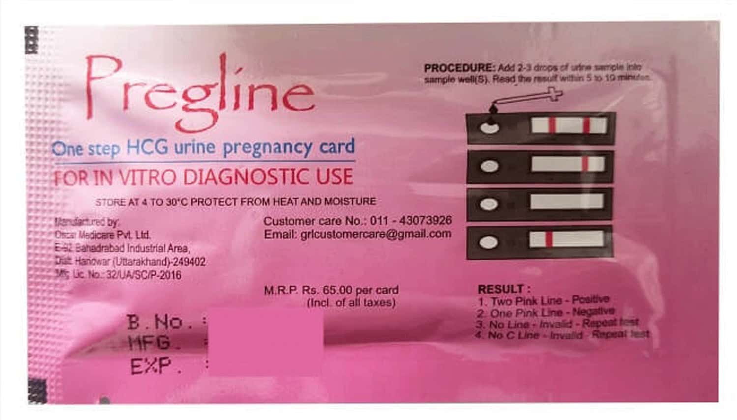 Buy PREGLINE CARD PREGNANCY TEST KIT Online & Get Upto 60 OFF at PharmEasy