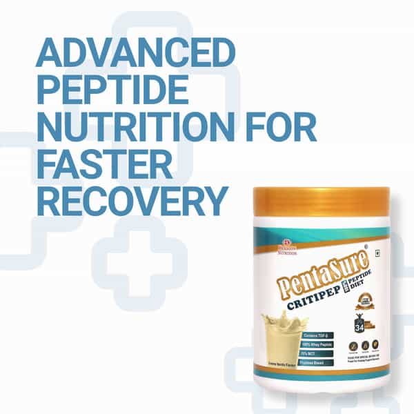 Pentasure Critipep Peptide Diet Powder | Creamy Vanilla Flavor |Nutritional Supplement | Jar| 400 Gm