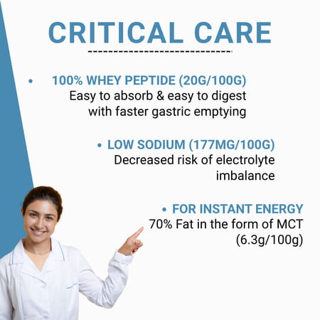 Pentasure Critipep Peptide Diet | Critical Care Recovery Nutrition Supplement | Vanilla | 400gm