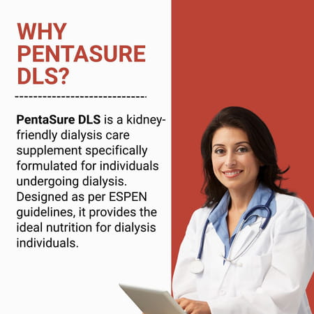 Pentasure Dls Dialysis Supplement Renal Nutrition Powder For Kidney Care | Vanilla Flavour | 400Gm