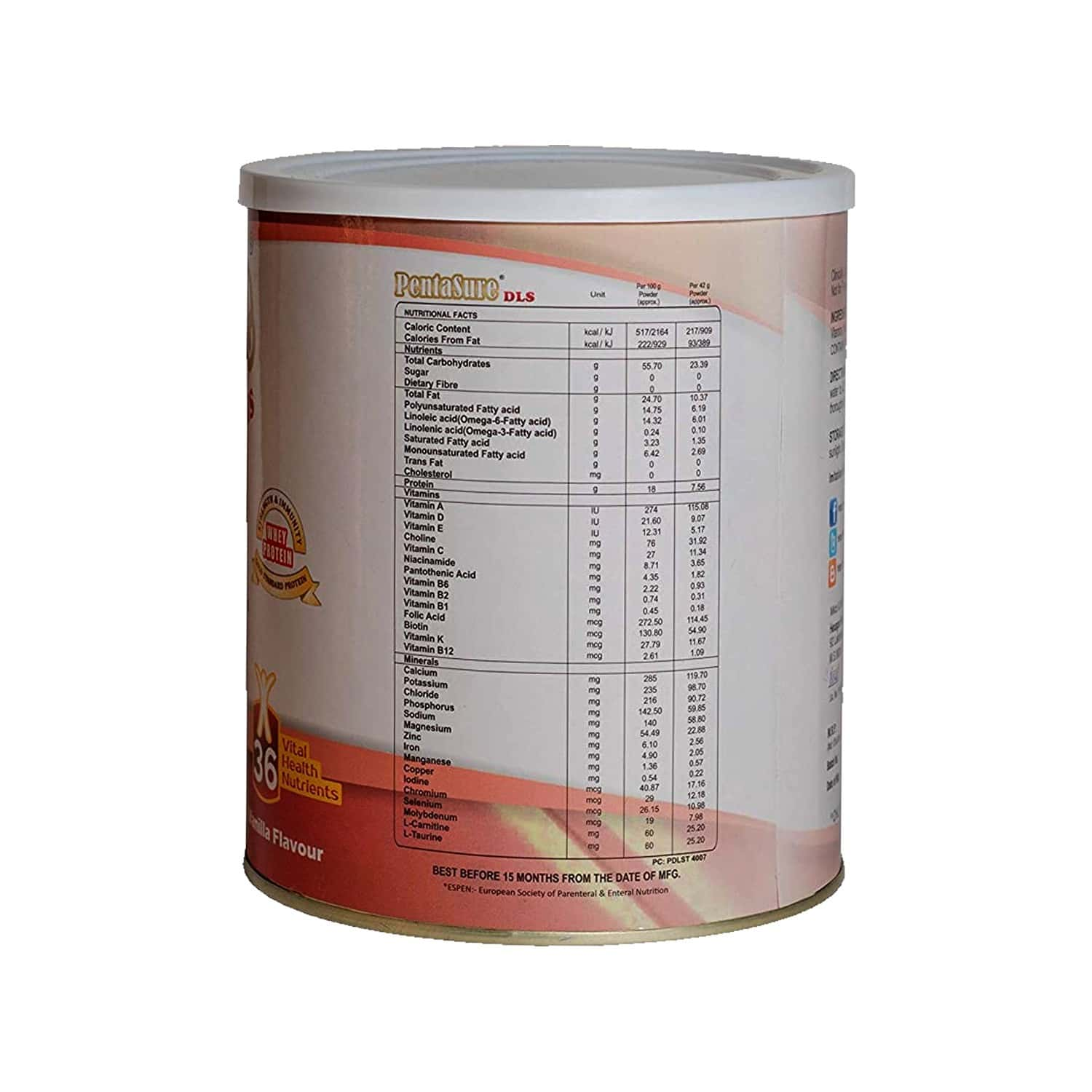 Buy PENTASURE DLS VANILLA DIALYSIS CARE POWDER TIN OF 400 G Online ...