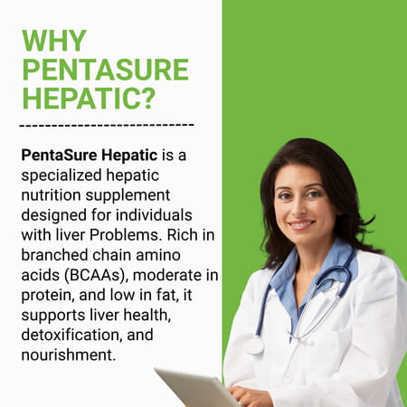 Pentasure Hepatic | Liver Care Nutrition Powder | Vanilla Flavour | 400 Gm