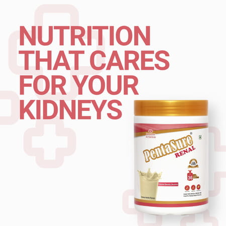 Pentasure Renal | Nutrition Powder For Kidney Care | Creamy Vanilla Flavour | 400gm