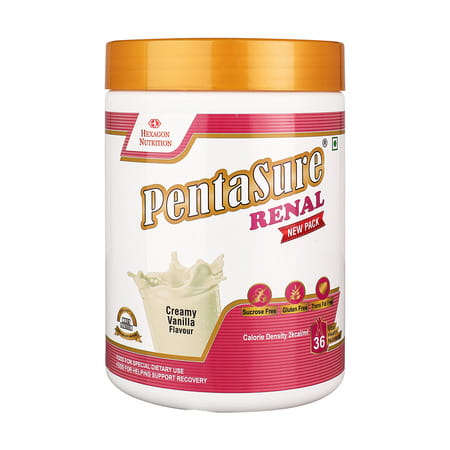 Pentasure Renal | Nutrition Powder For Kidney Care | Creamy Vanilla Flavour | Jar | 400gm