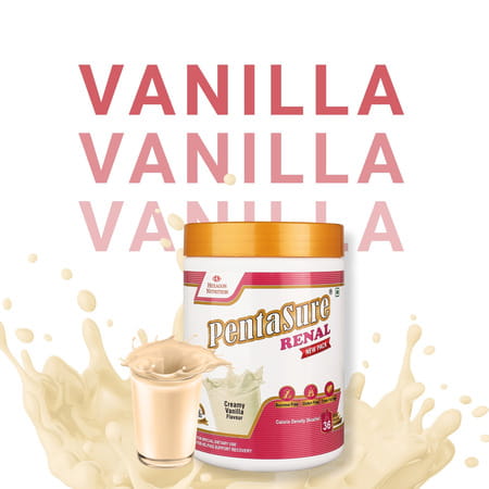 Pentasure Renal | Nutrition Powder For Kidney Care | Creamy Vanilla Flavour | Jar | 400Gm