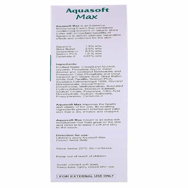 Aquasoft Max Intensive Moisturising Cream Tube Of 100G