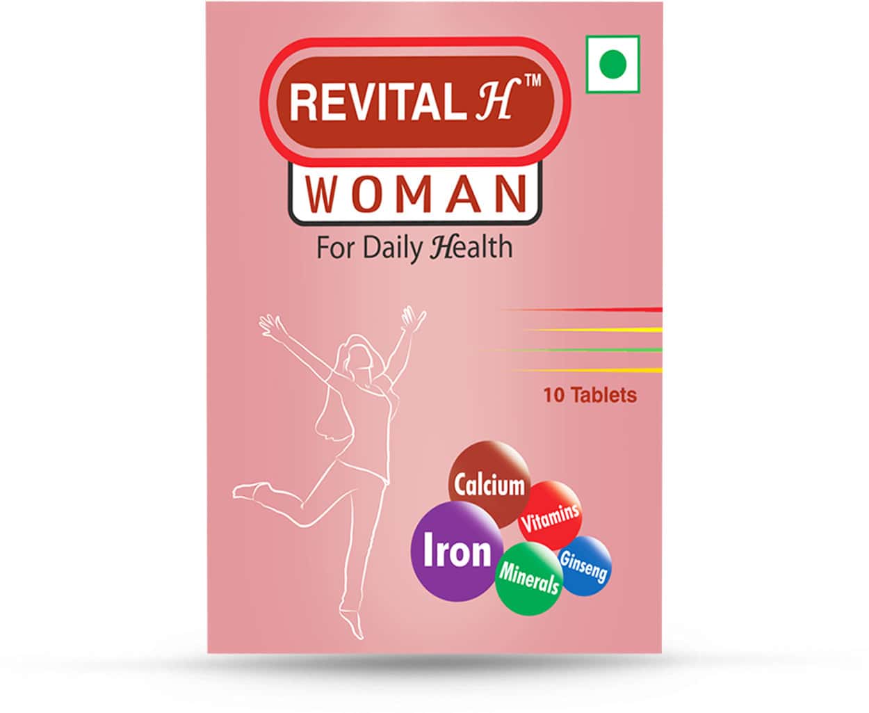 Revital H Women Multivitamin With Calcium Zinc Ginseng For Immunity Strong Bones & Energy 10 Tablets