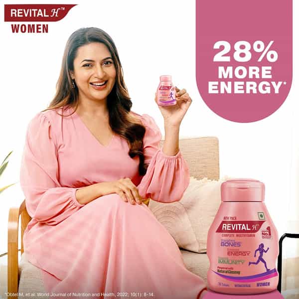 Revital Women Multivitamin With Natural Ginseng For Immunity & Energy Strip Of 10 Tablets